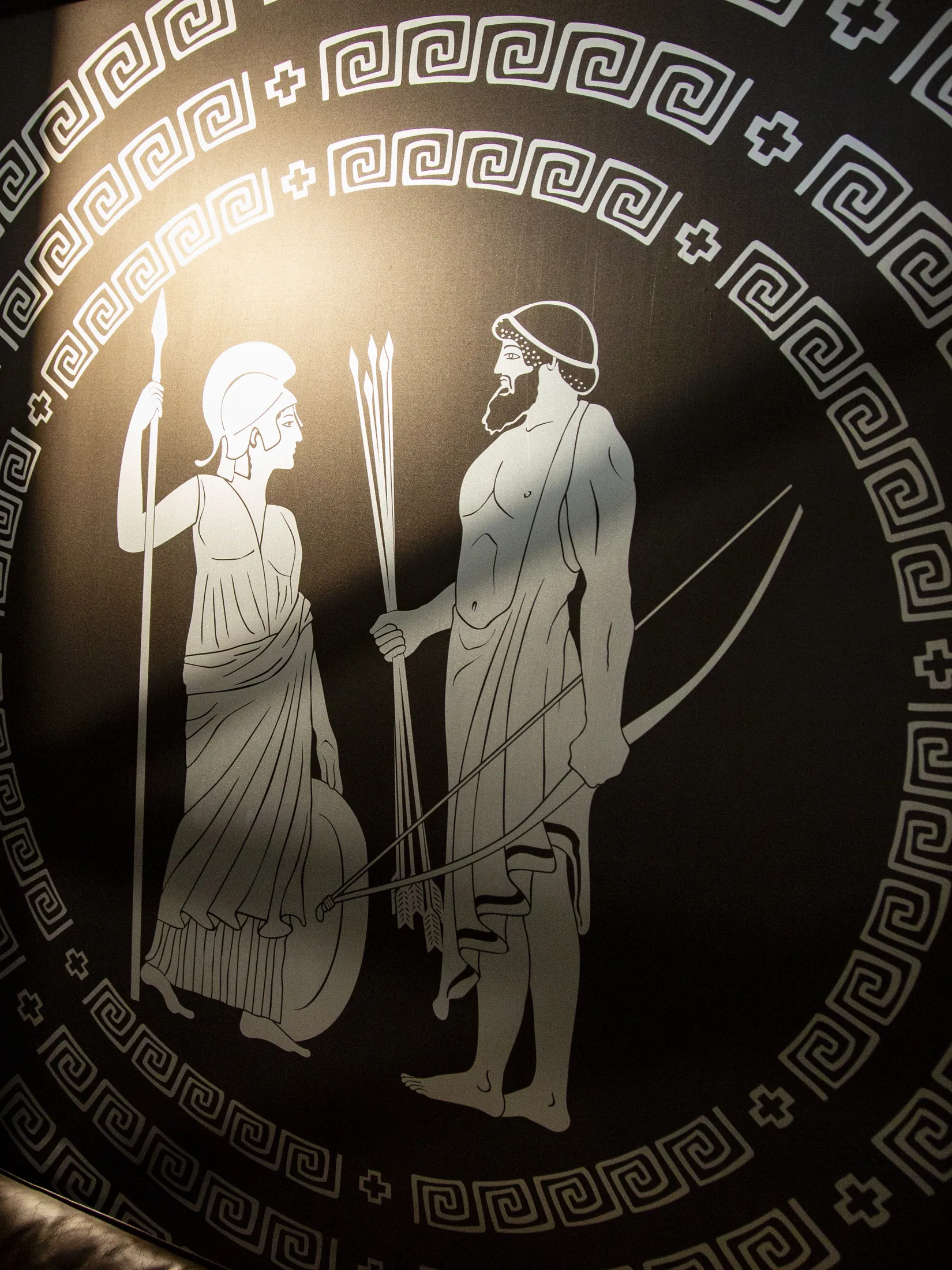 Greek-inspired mural at the campus